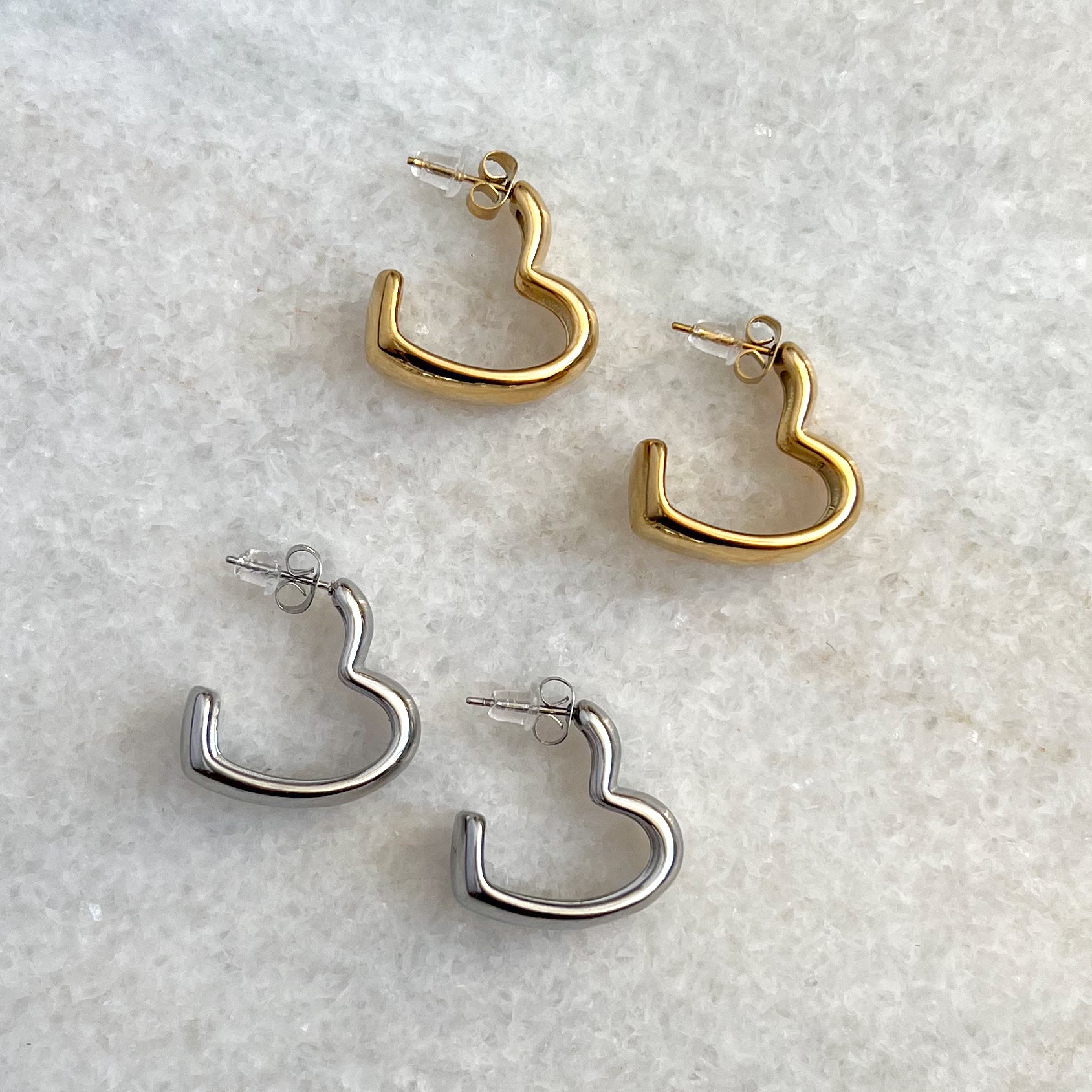 heart hoops - goud