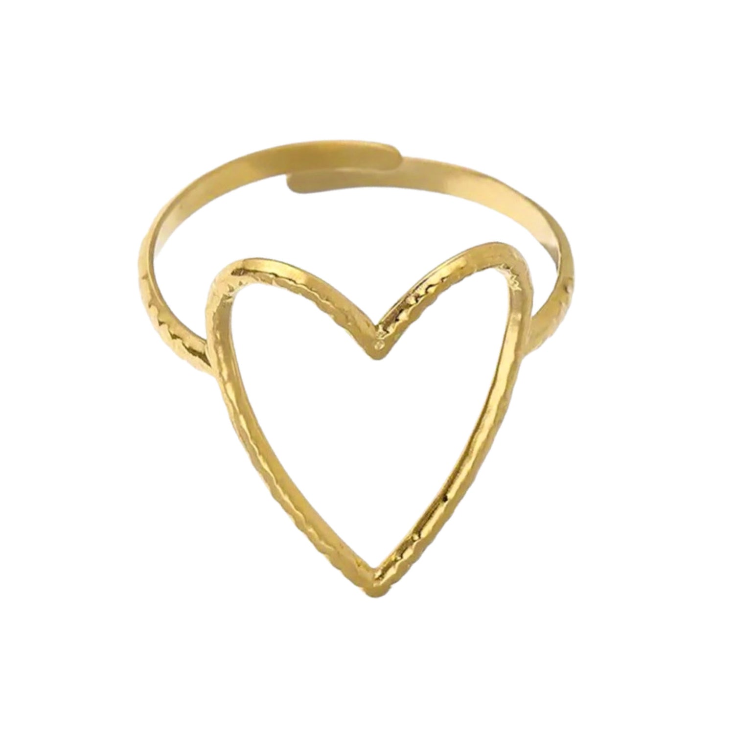open heart ring - goud