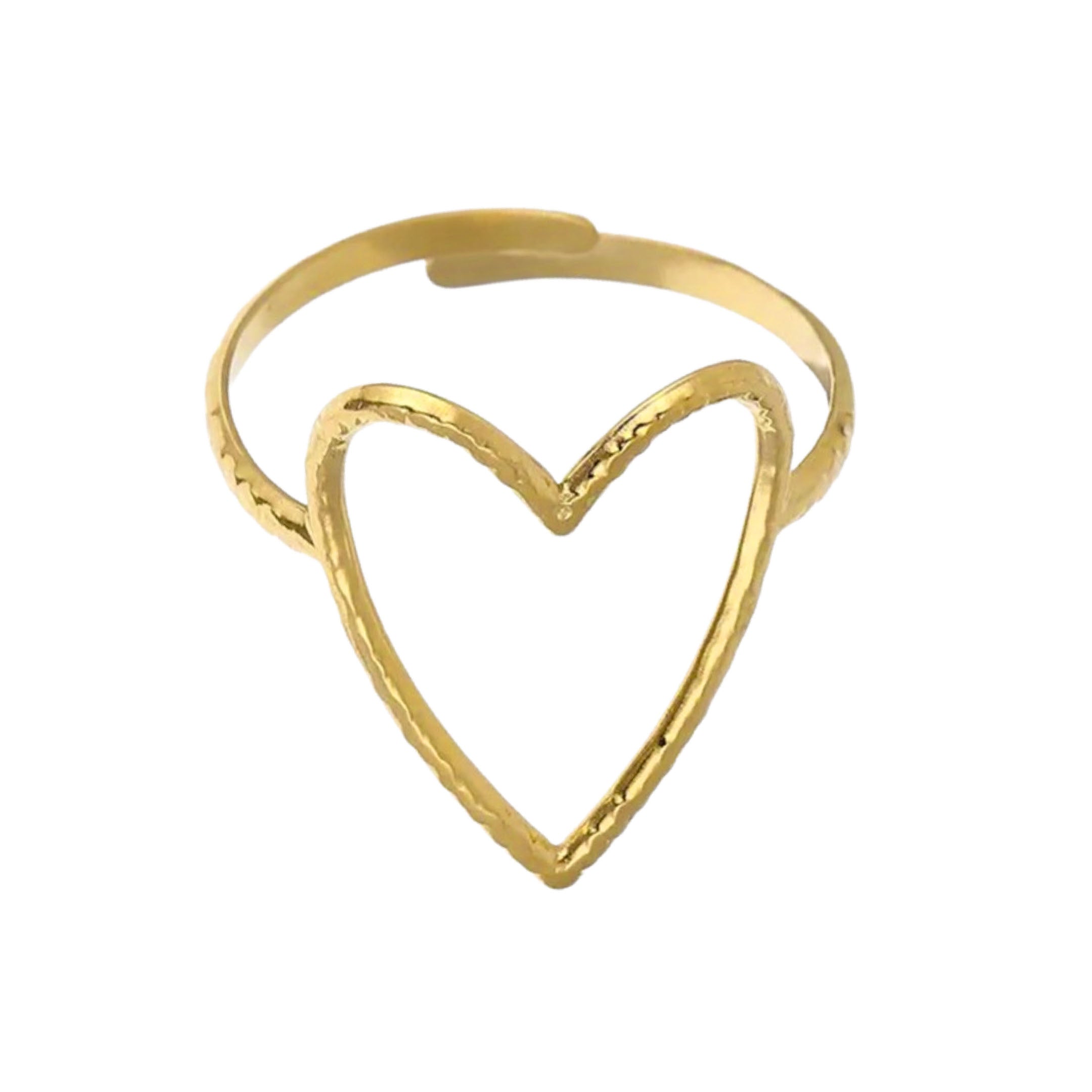 open heart ring - goud