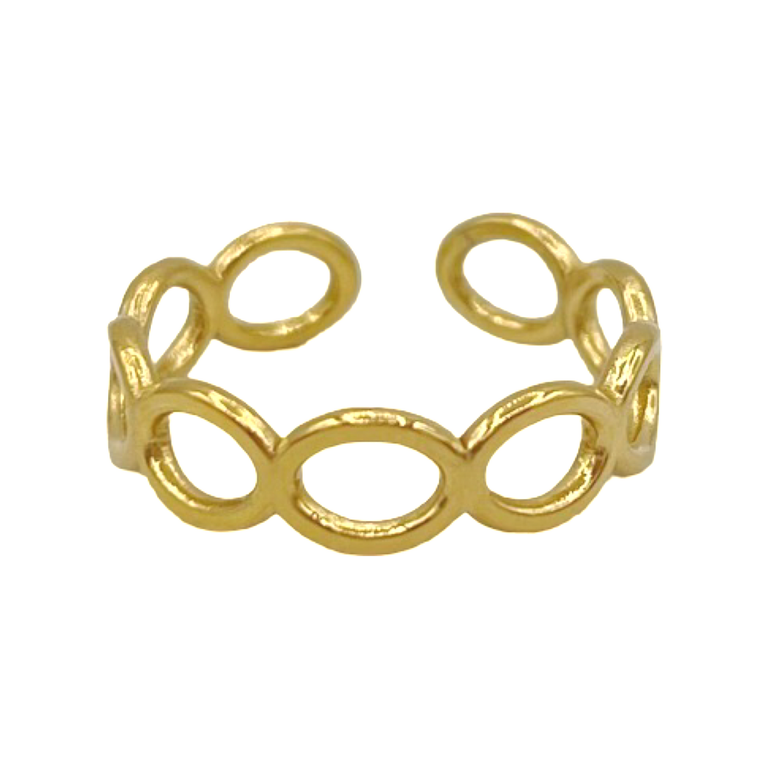 connected ring - goud