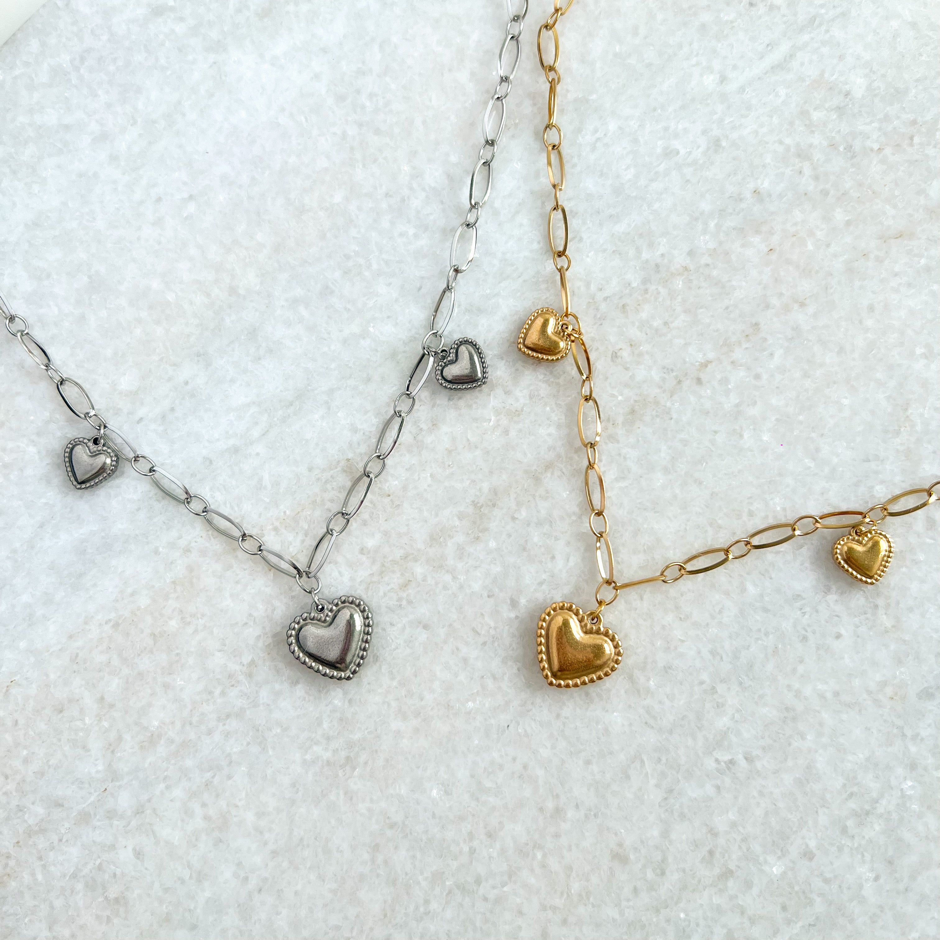 love triangle ketting - goud