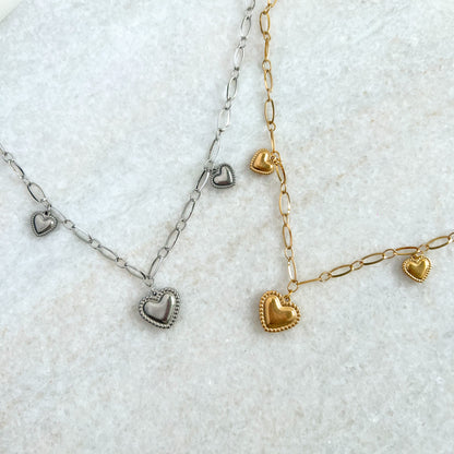 love triangle ketting - goud