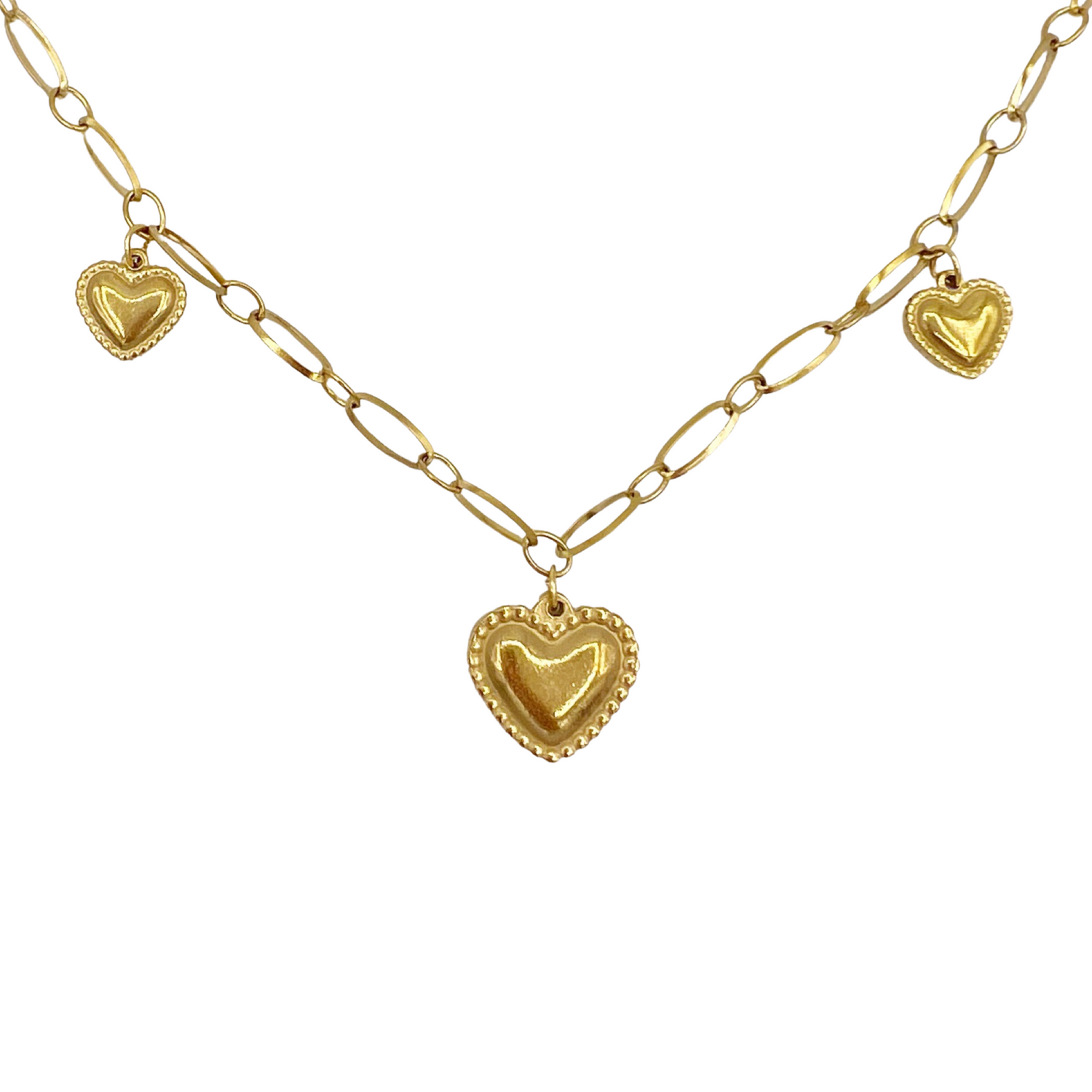 love triangle ketting - goud