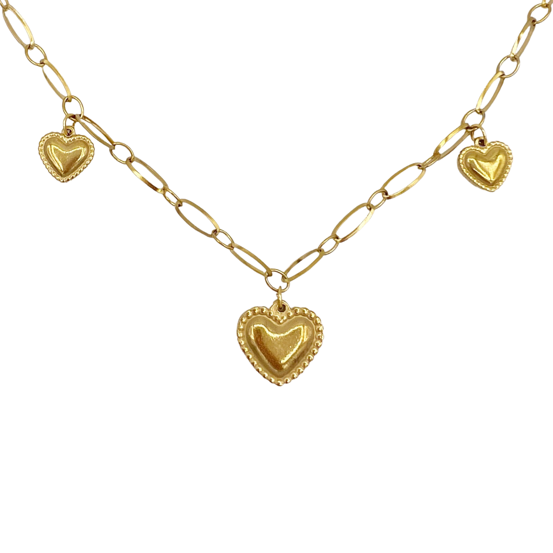 love triangle ketting - goud