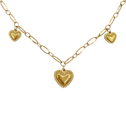 love triangle ketting - goud