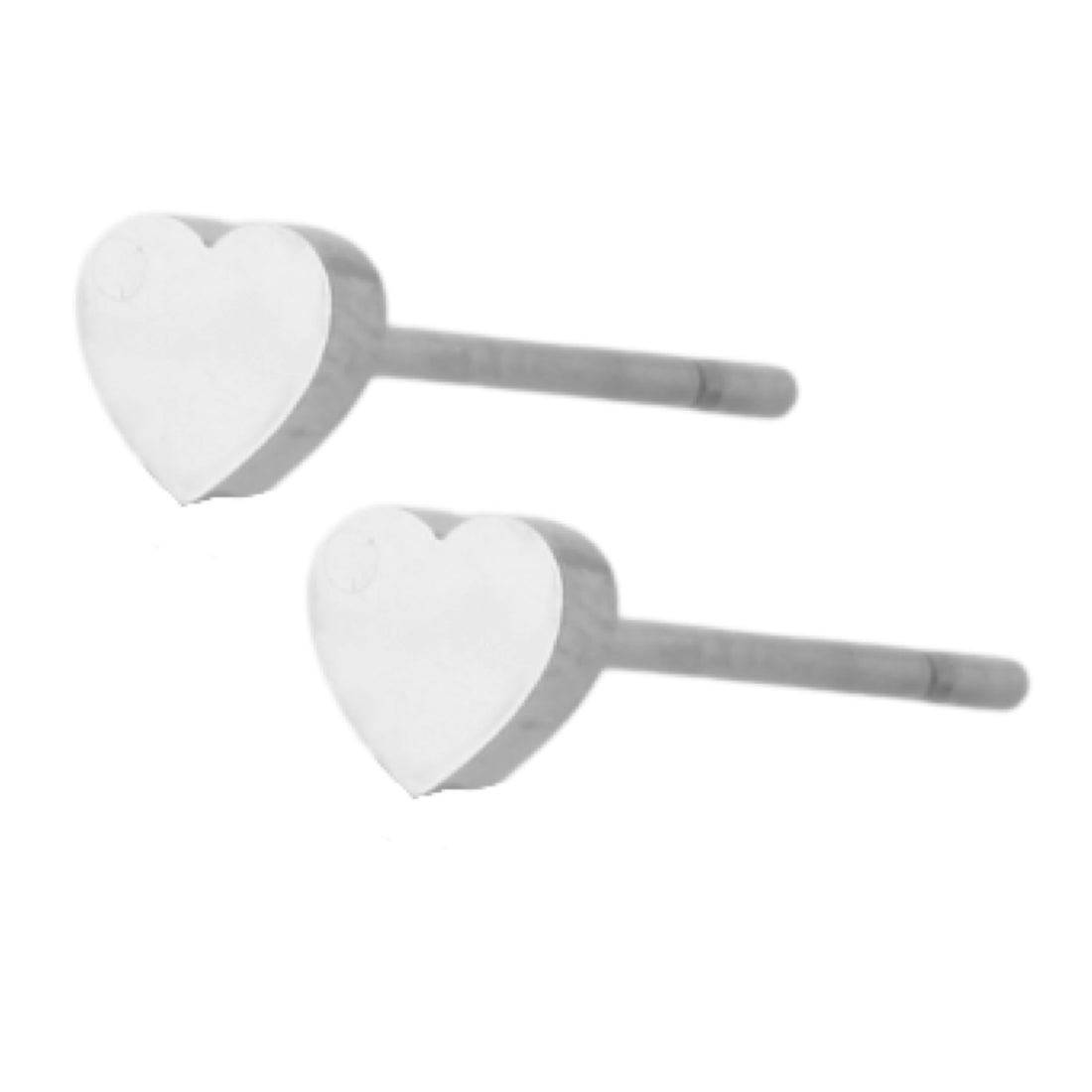 tiny heart knopjes - zilver