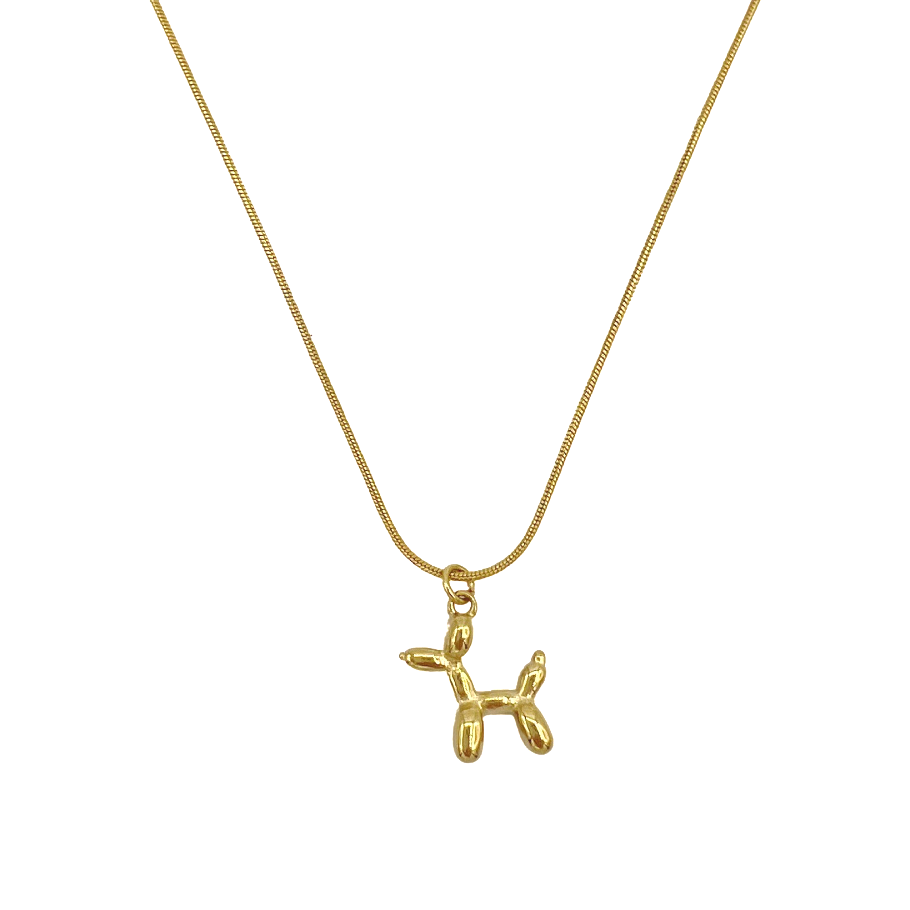 balloon dog ketting - goud