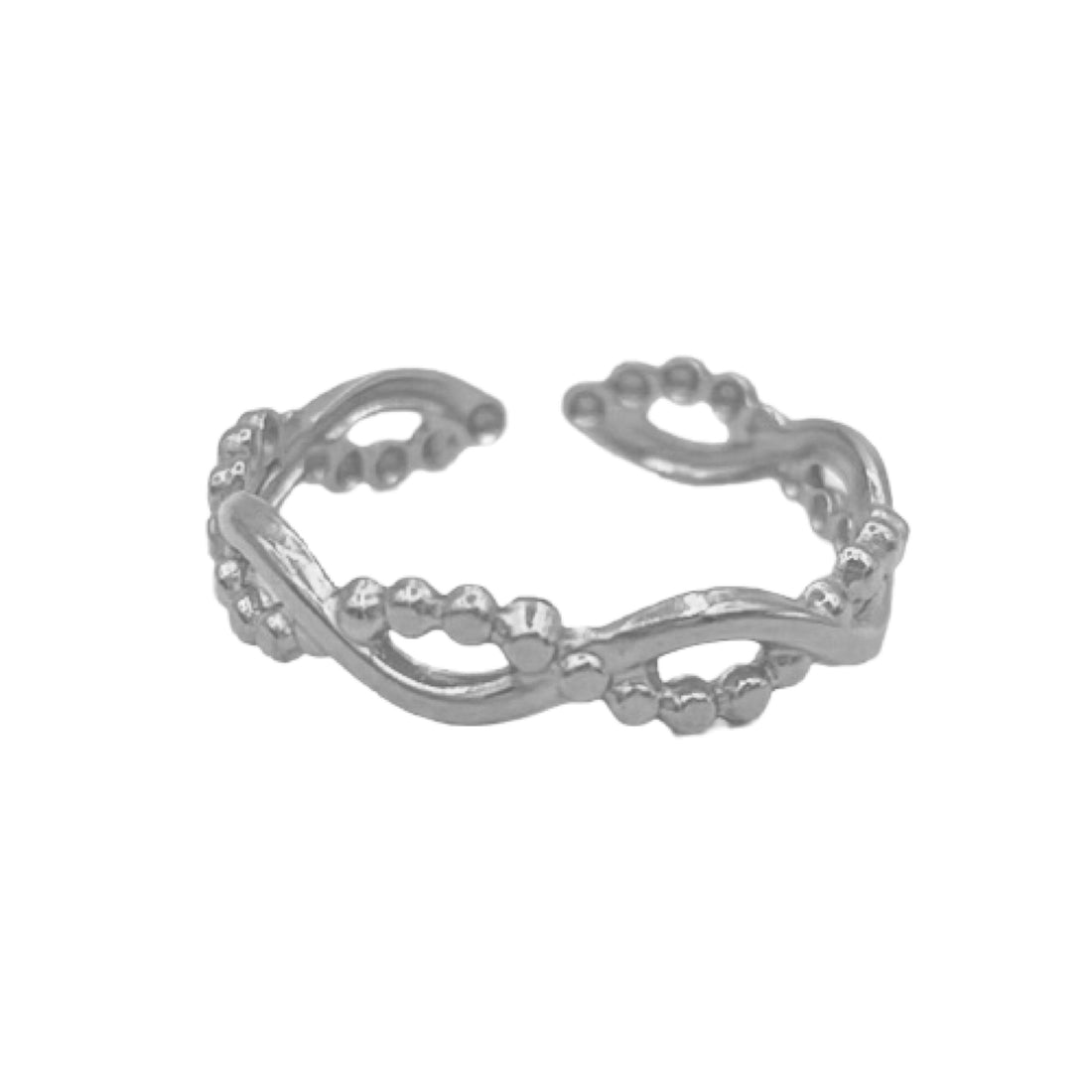 entwined ring - zilver