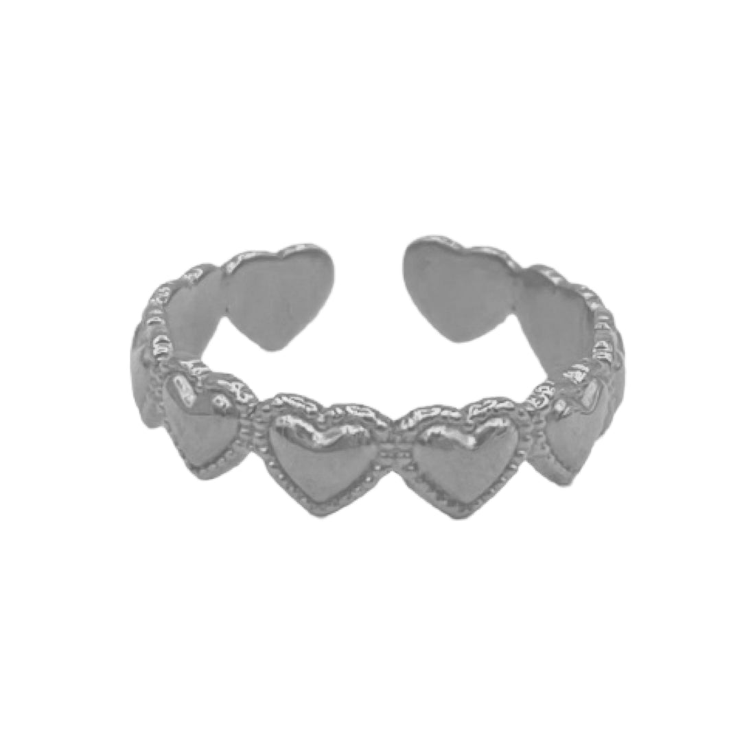 loving hearts ring - zilver