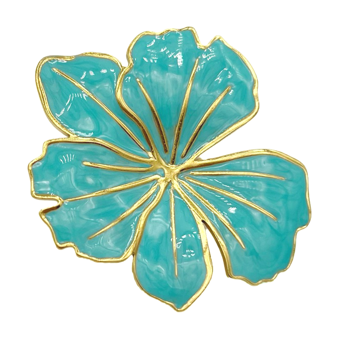 turquoise statement flower ring