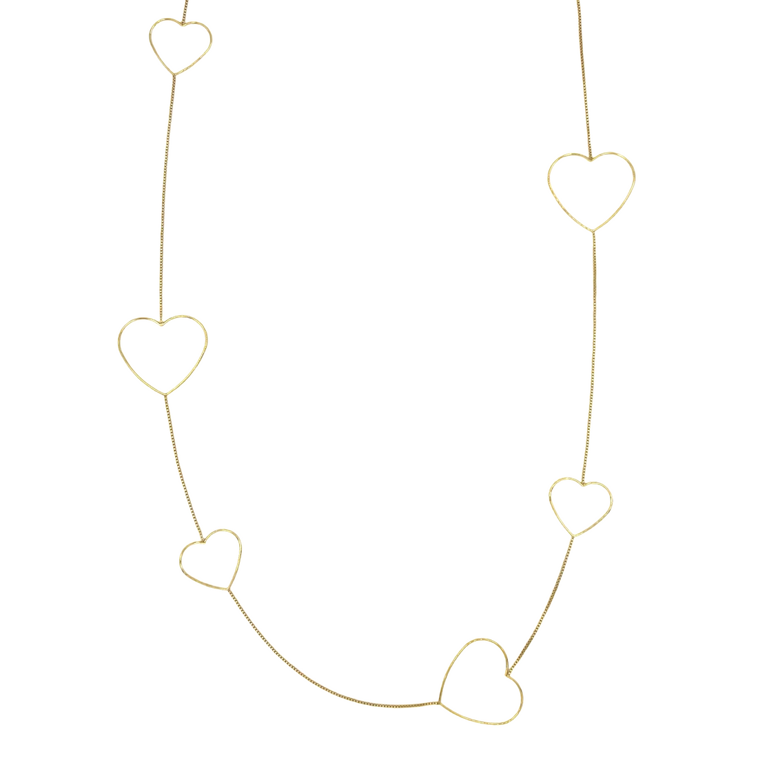 open hearts lange ketting - goud