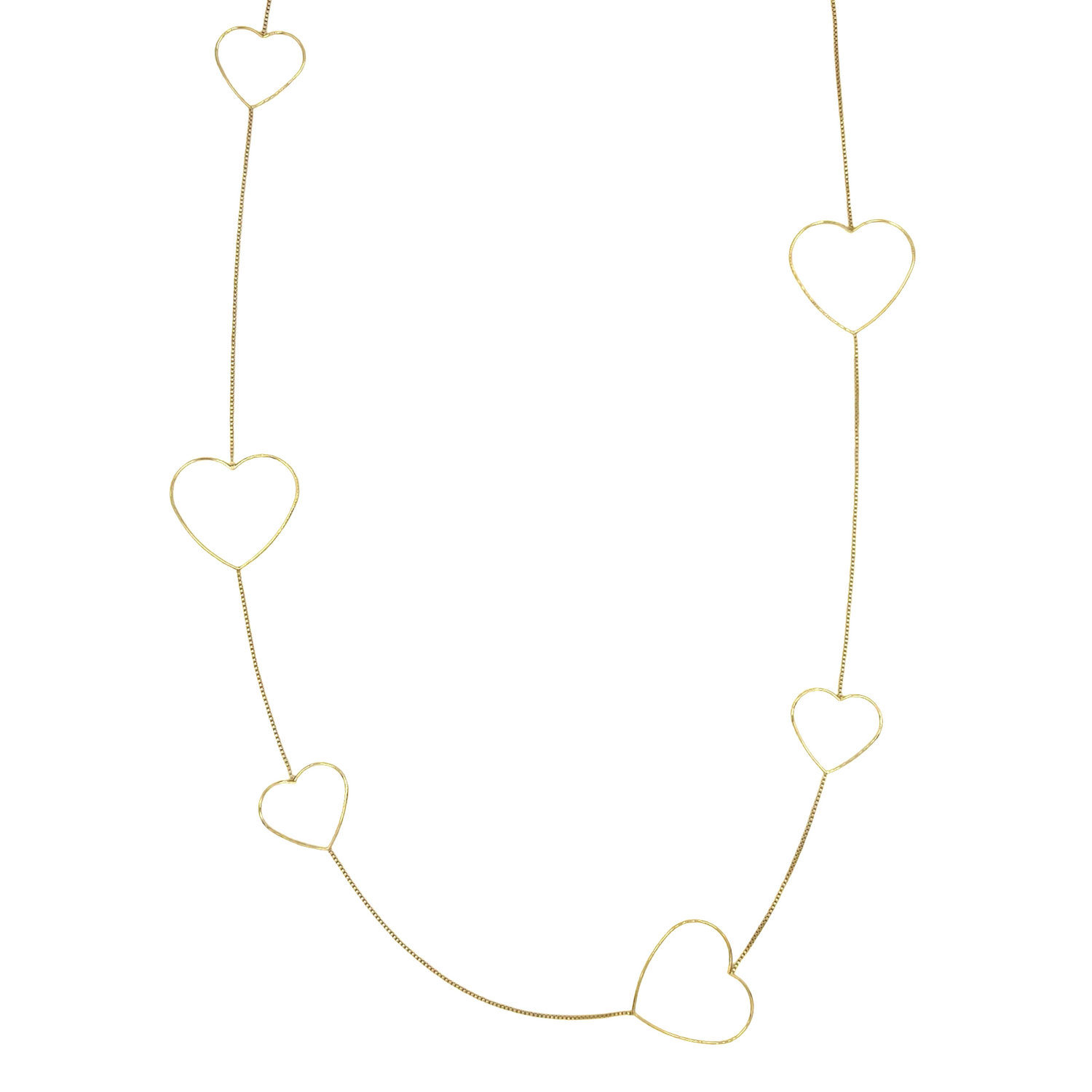 open hearts lange ketting - goud