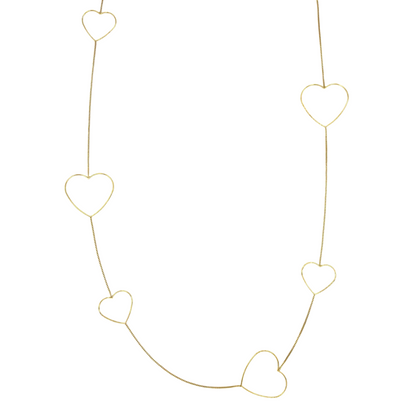 open hearts lange ketting - goud