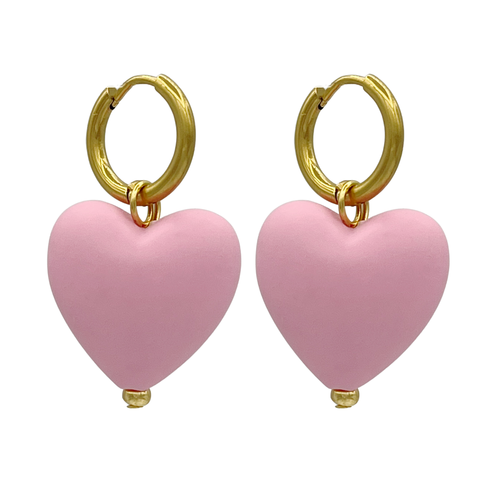 pink forever love oorbellen - goud