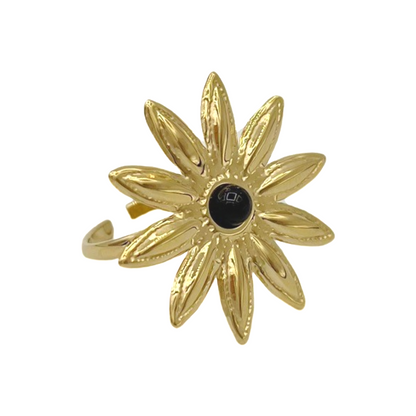 bloom ring - zwart