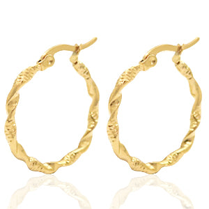 twisted hoops - goud