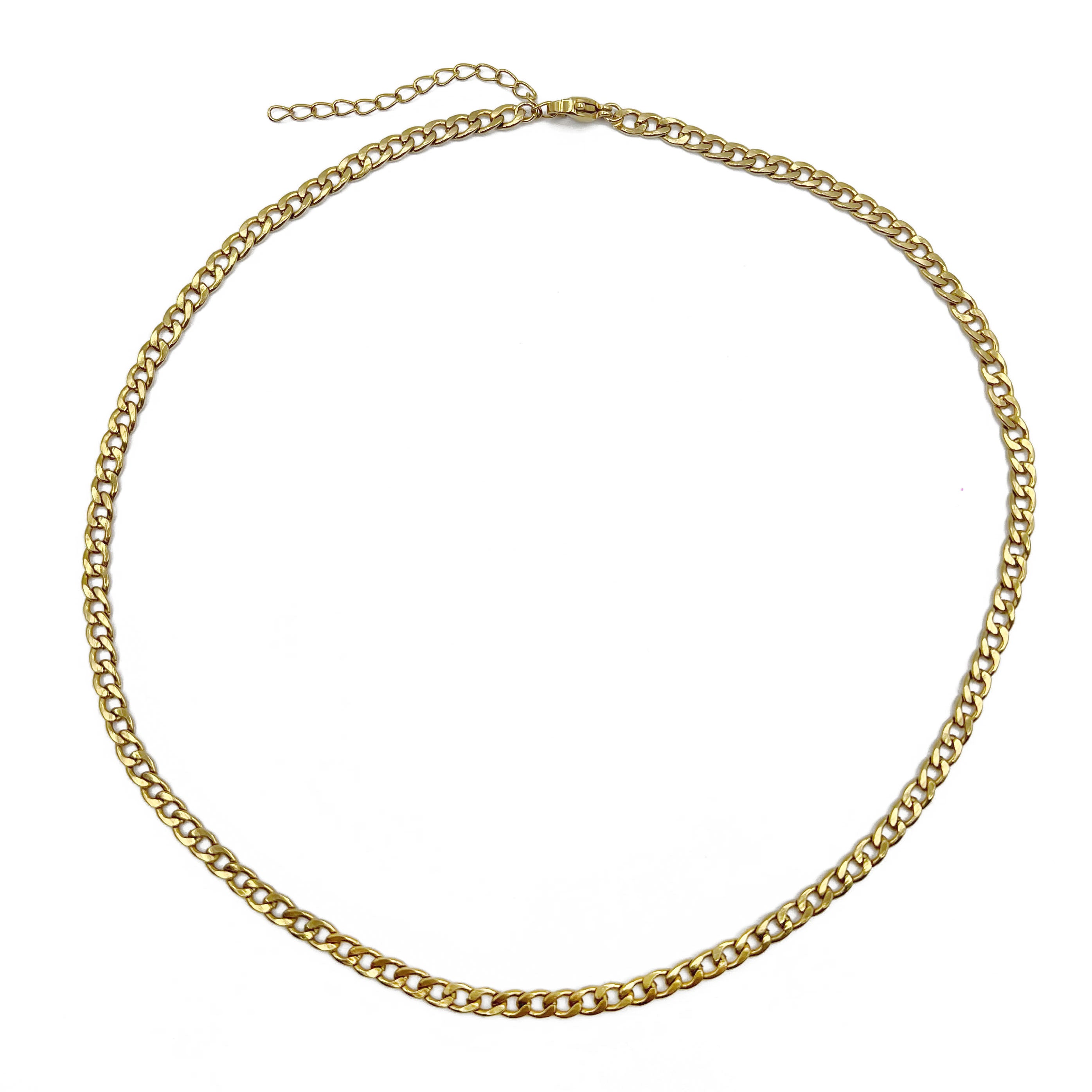 flat chain ketting - goud