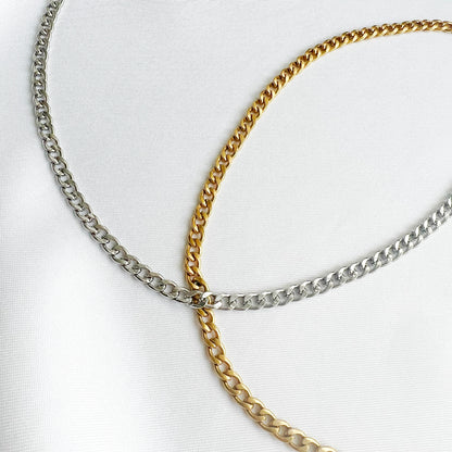 flat chain ketting - goud