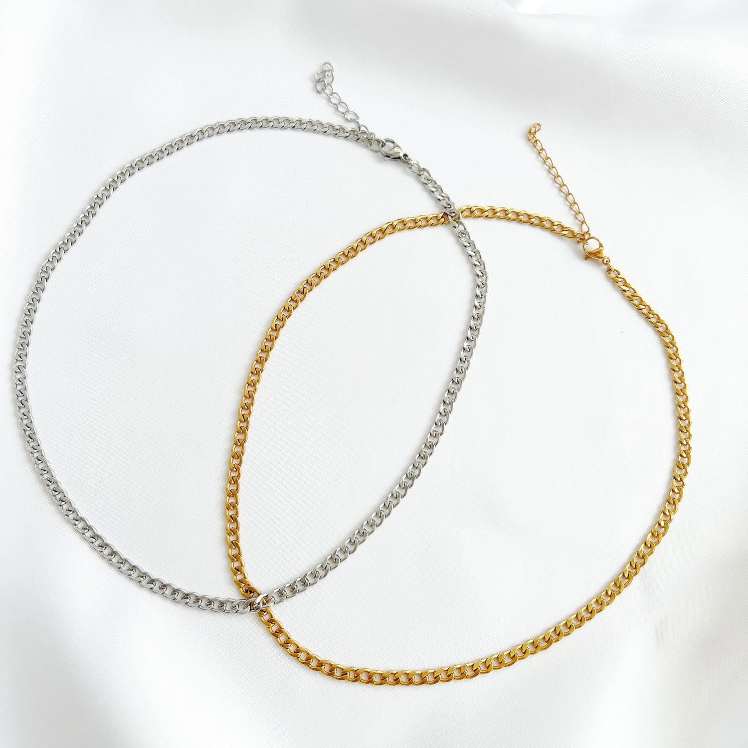 flat chain ketting - goud