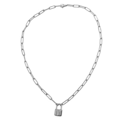 lock ketting - zilver