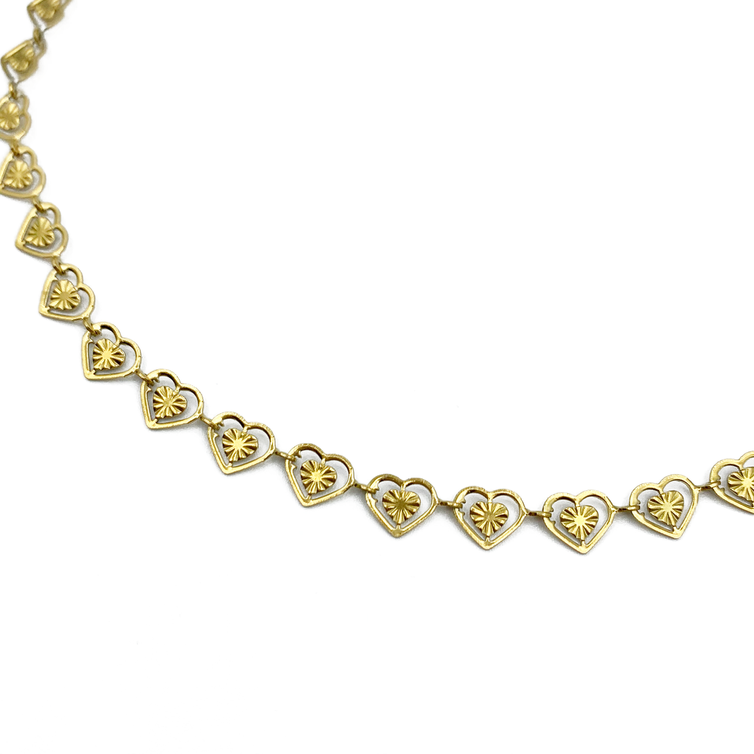 steel hearts choker - goud